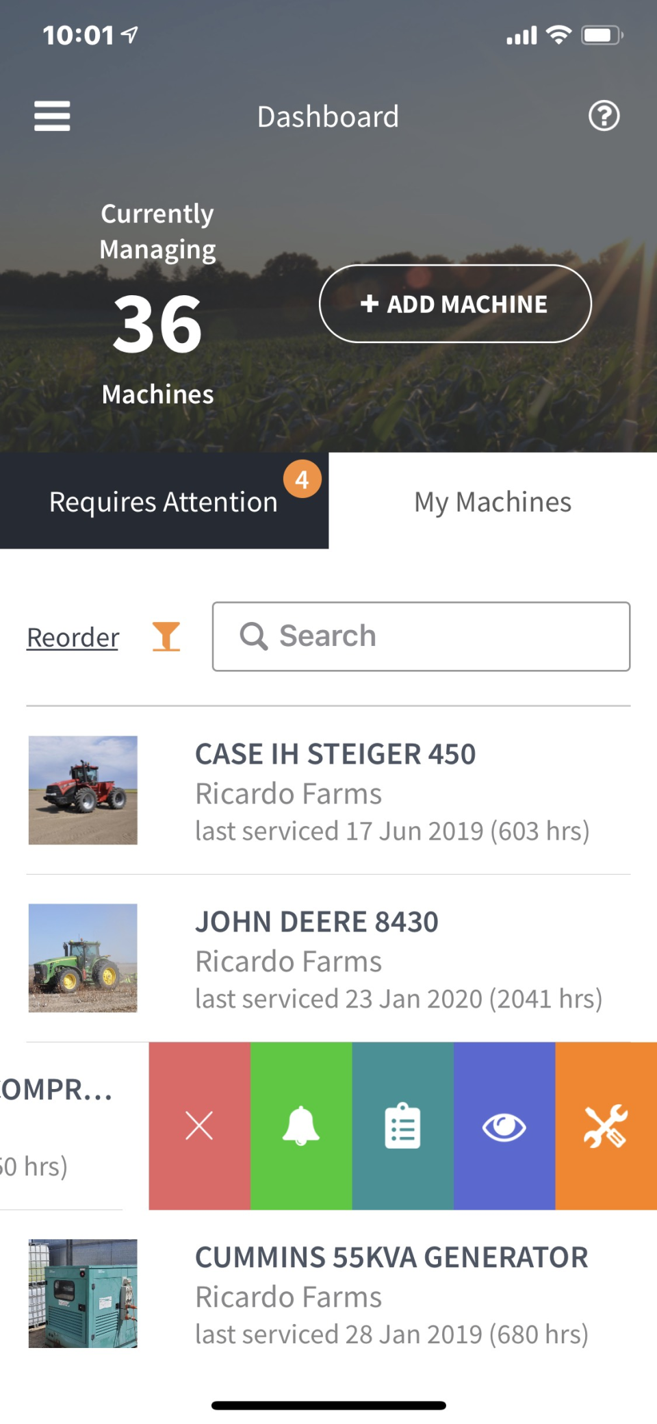 screenshot of Farm Service Manager